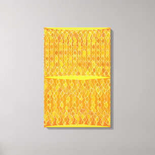 Modern Abstract "Golden Rain" - Golden Yellow Canvas Print