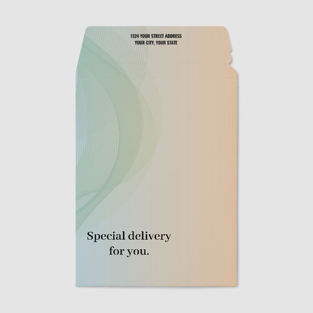 Modern Abstract Gradient Background  Envelope Mailers (Front)