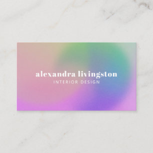 Modern Abstract Gradient Creative Artsy Colorful Business Card