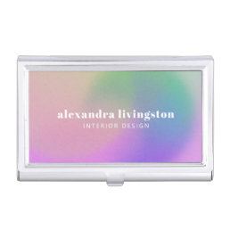 Modern Abstract Gradient Creative Artsy Colorful  Business Card Case