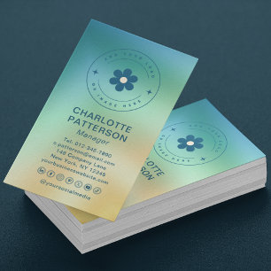 Modern Abstract Gradient Trendy Add Logo Business Card