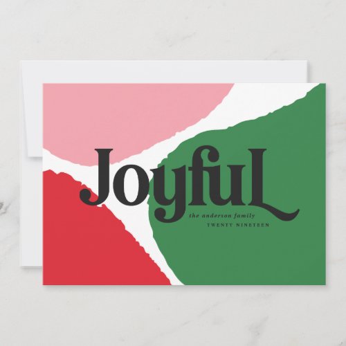 Modern abstract graphic red pink  green joyful announcement