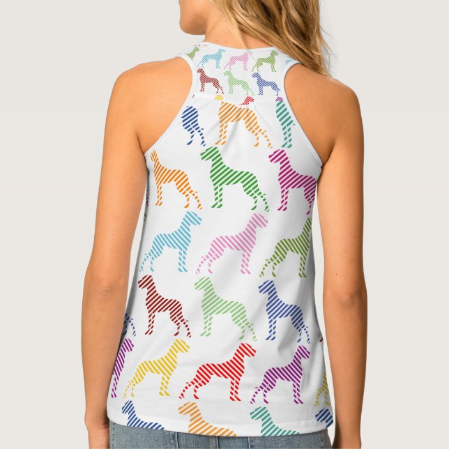 Modern abstract Great Dane Illustration  Tank Top (Back)