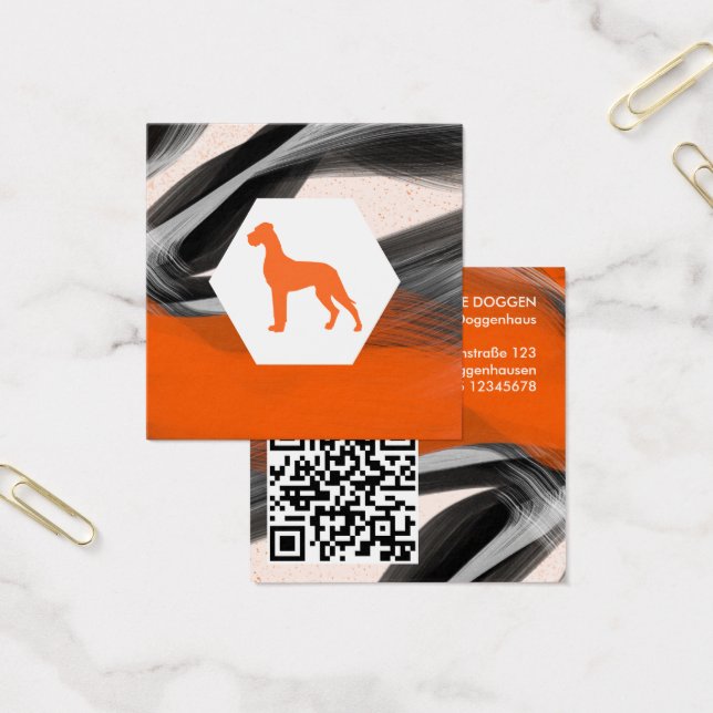 Modern abstract Great Dane Orange  (Office)