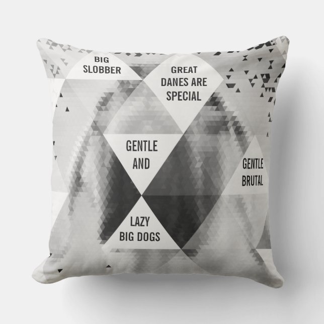 Modern Abstract Great Dane Outdoor Pillow (Front)