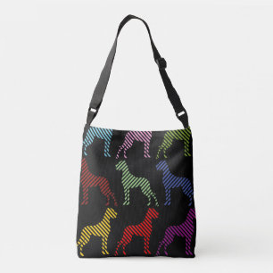 modern abstract Great Danes  Crossbody Bag