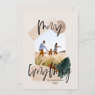 Modern abstract green photo arch Christmas holiday Announcement