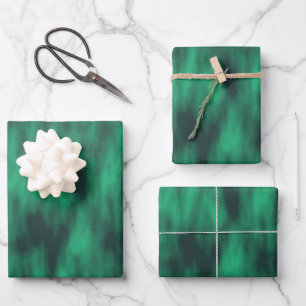Modern abstract green tie dye wrapping paper sheets