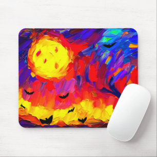 Modern Abstract Halloween Night Mouse Pad