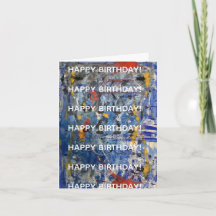 Modern Abstract Happy Birthday Card