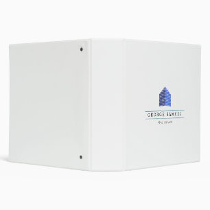 Modern Abstract Home Logo Realtor 3 Ring Binder