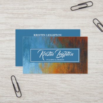 Modern Abstract Home Staging Interior Design Business Card by uniqueprints at Zazzle