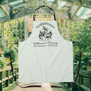 Modern Abstract House Plant Personalized Gardening Apron