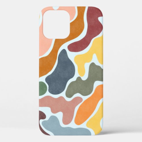 Modern abstract illustration in earthy tones  iPhone 12 case