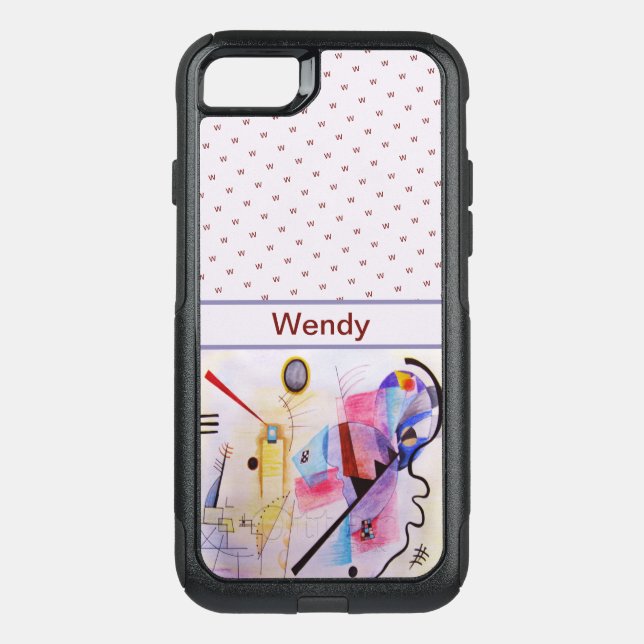 Modern Abstract Inspiration From Kandinsky Lavende Otterbox iPhone Case (Back)