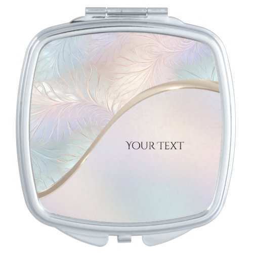 Modern Abstract Iridescent Compact Mirror