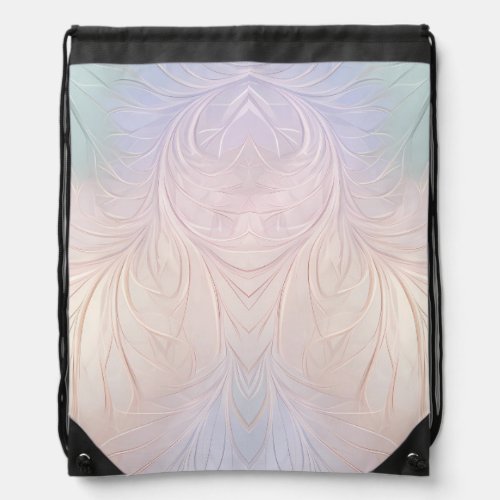 Modern Abstract Iridescent Drawstring Backpack