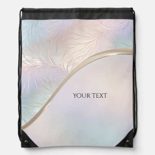 Modern Abstract Iridescent Drawstring Backpack