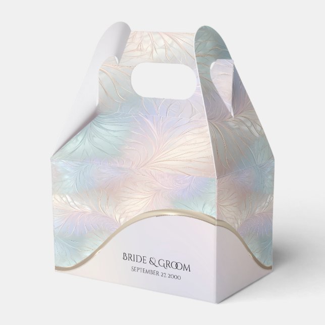 Modern Abstract Iridescent Favor Box (Front Side)