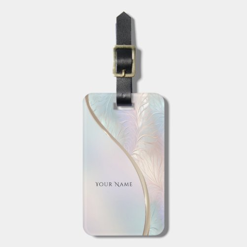 Modern Abstract Iridescent Luggage Tag