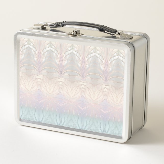 Modern Abstract Iridescent Metal Lunchbox (Front)