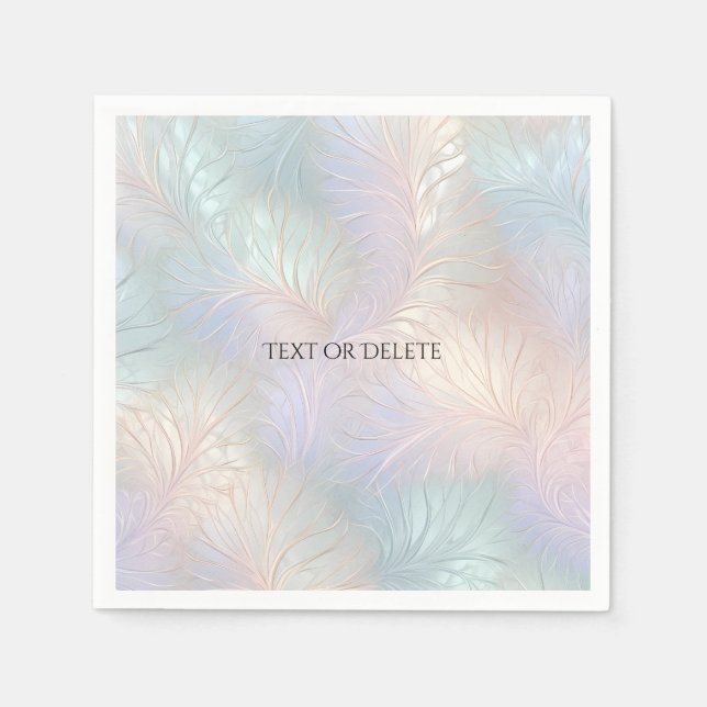 Modern Abstract Iridescent Napkins (Front)