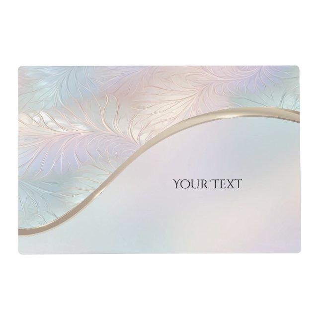Modern Abstract Iridescent Paper Placemat (Front)