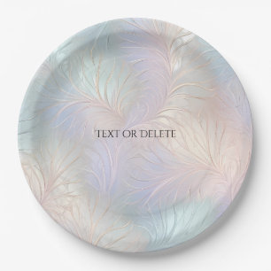 Modern Abstract Iridescent Paper Plate