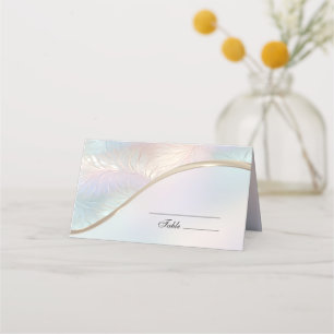 Modern Abstract Iridescent Place Card