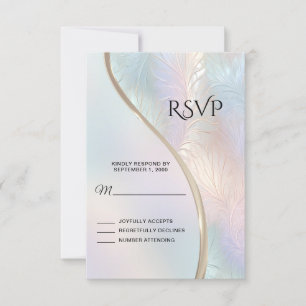 Modern Abstract Iridescent RSVP Card