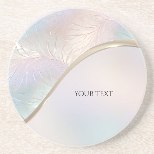 Modern Abstract Iridescent Sandstone Coaster