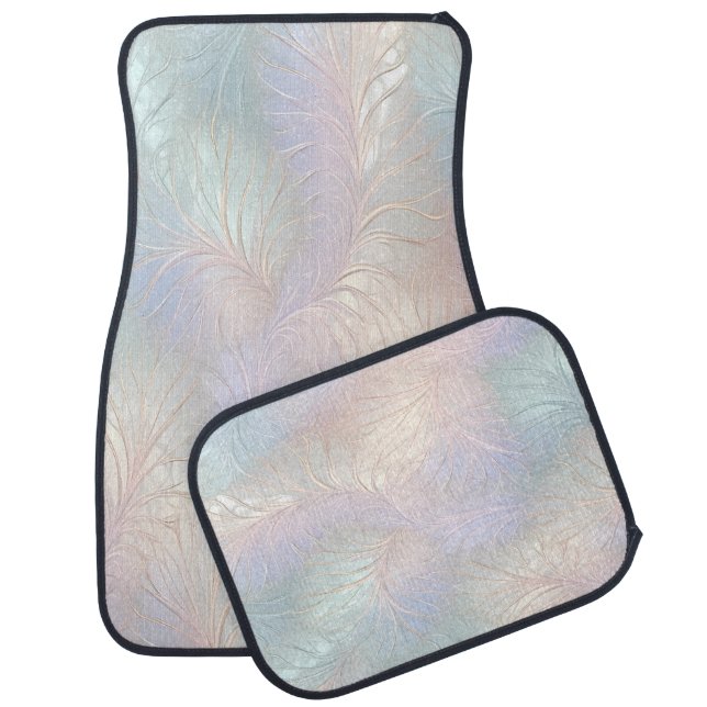 Modern Abstract Iridescent Set of Car Mats (Set)