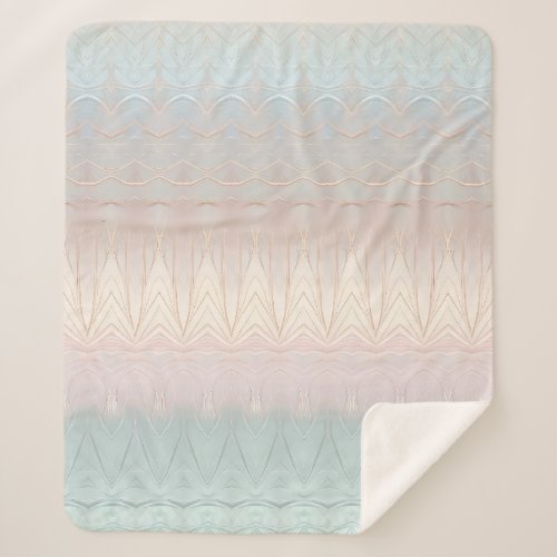 Modern Abstract Iridescent Sherpa Blanket