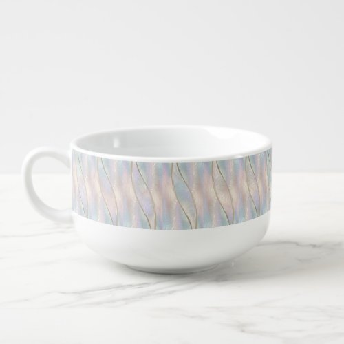 Modern Abstract Iridescent Soup Mug