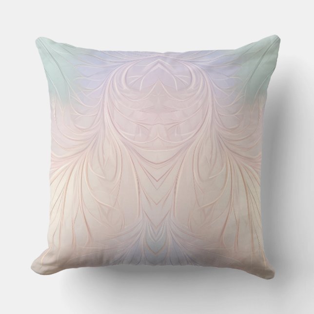 Modern Abstract Iridescent Throw Pillow (Front)