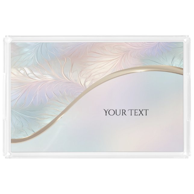 Modern Abstract Iridescent Vanity Tray (Front)