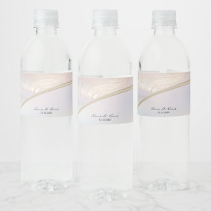 Modern Abstract Iridescent Water Bottle Label