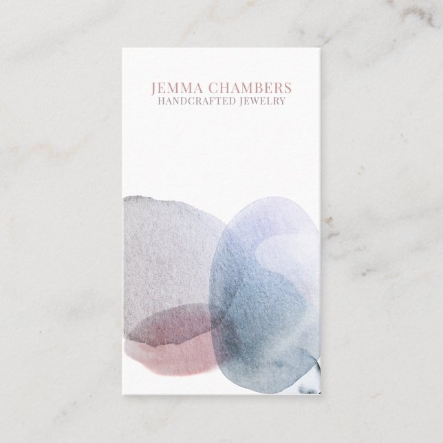 Modern Abstract Jewelry Designer Business Card (Front)