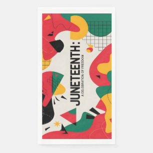 Modern Abstract Juneteenth Freedom Celebration Art Paper Guest Towels