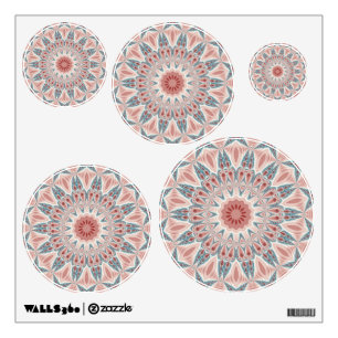 Modern Abstract Kaleidoscope Mandala Fractal Art Wall Decal