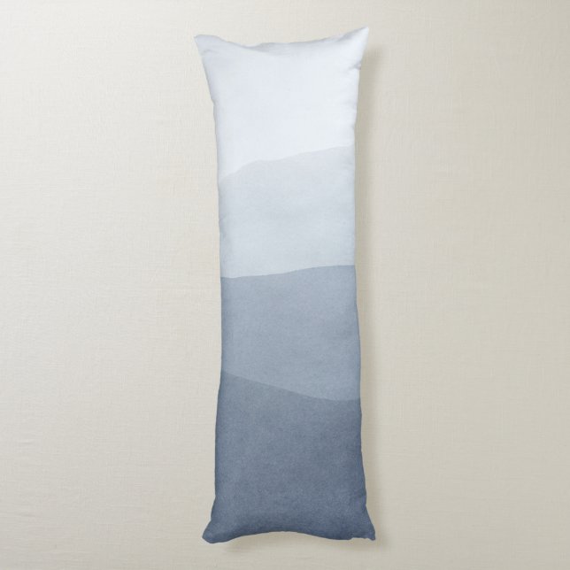 Modern Abstract Landscape Tranquil Gray Tones Body Pillow (Back (Vertical))