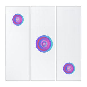 Modern Abstract Leaf Concentric Circle Wall Art