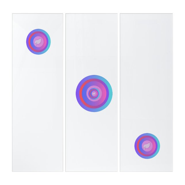 Modern Abstract Leaf Concentric Circle Wall Art (Front)