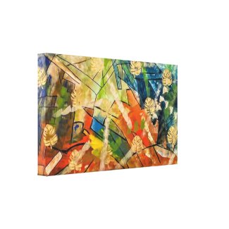 Modern Abstract leaf painting Canvas Print