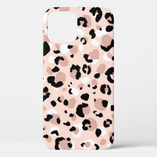 Modern Abstract Leopard Animal Print iPhone 12 Case