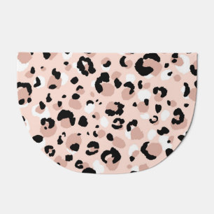 Modern Abstract Leopard Animal Print Doormat
