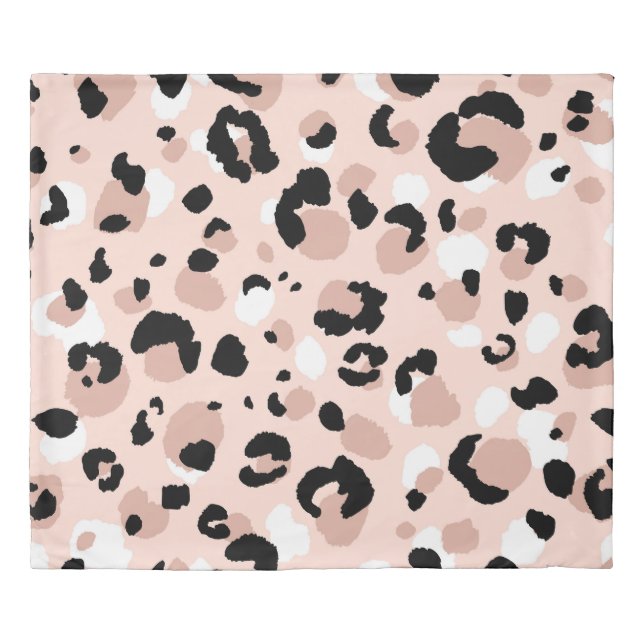 Modern Abstract Leopard Animal Print Duvet Cover (Front)
