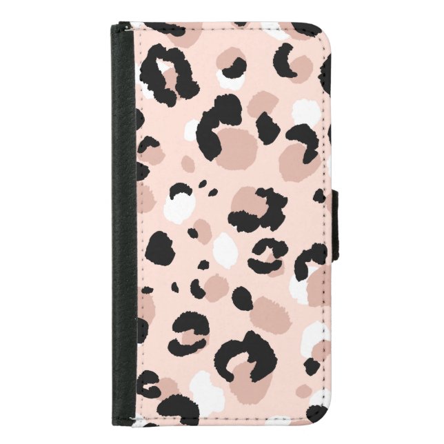Modern Abstract Leopard Animal Print Samsung Galaxy Wallet Case (Front)