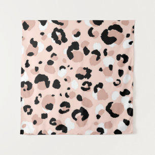 Modern Abstract Leopard Animal Print Tapestry