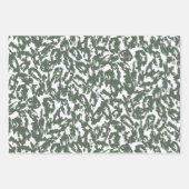 Modern Abstract Leopard Print Sage Green Set  Wrapping Paper Sheets (Front 2)